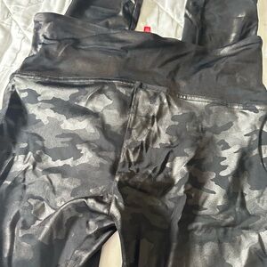 Spanx Black Camouflage Leggings